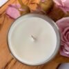 Flat lay top view of a DitsyJaffa Bloom candle