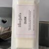 ditsyjaffa-dusk-hand-poured-wax-melt-close-up.jpg Close up of DitsyJaffa Dusk hand-poured wax melt focusing on label