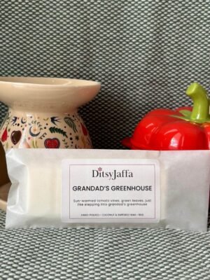 DitsyJaffa Grandad's Greenhouse hand-poured wax melt snap bar in glassine bag
