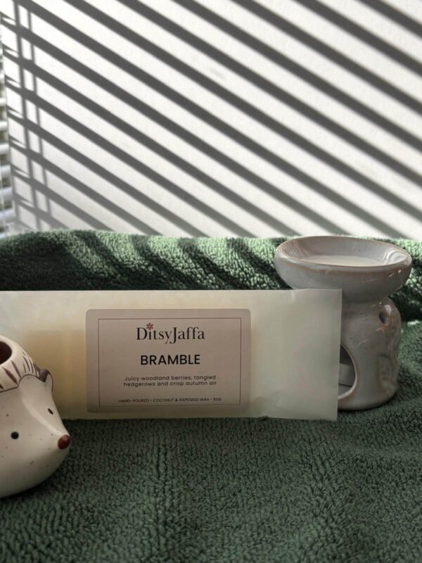 DitsyJaffa Bramble hand-poured wax melt snap bar in glassine bag